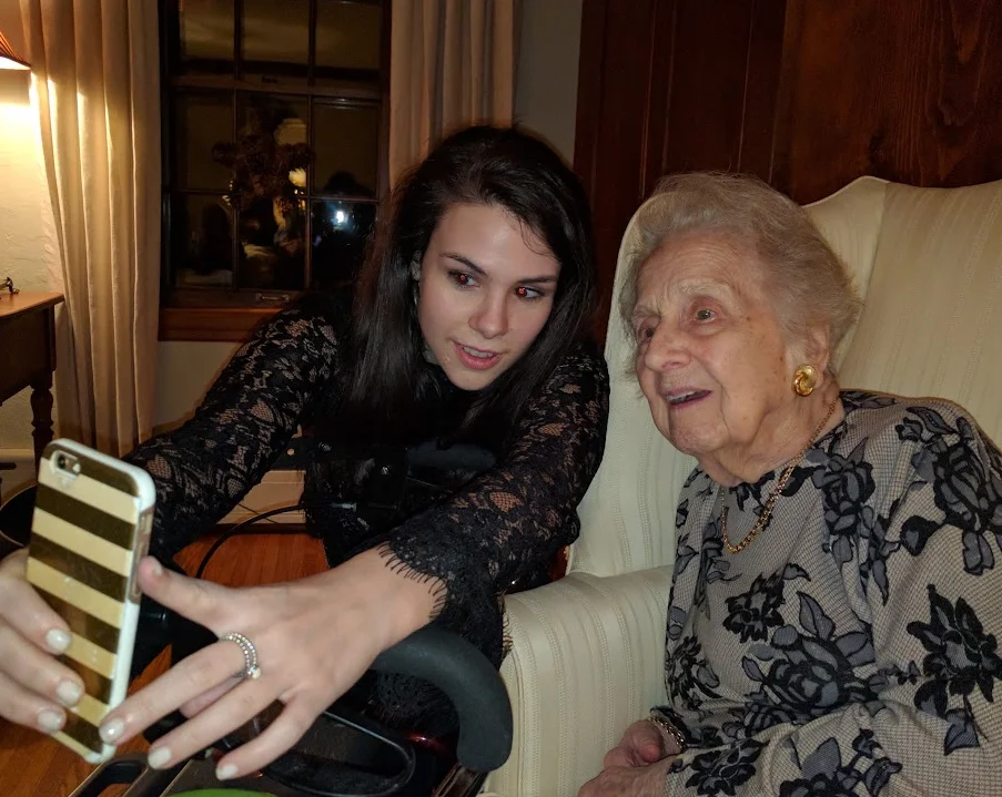 Helping Ema, a senior living in Minnesota, use Snapchat for the first time with her granddaughter